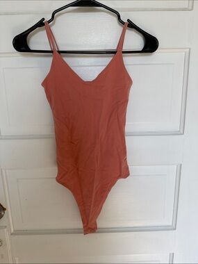 American Eagle Outfitters Rust Pink Sleeveless Bodysuit